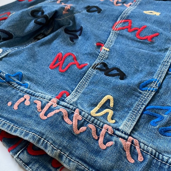 GREY Jason Wu Scribbled Denim Jacket 6 - Picture 9 of 10